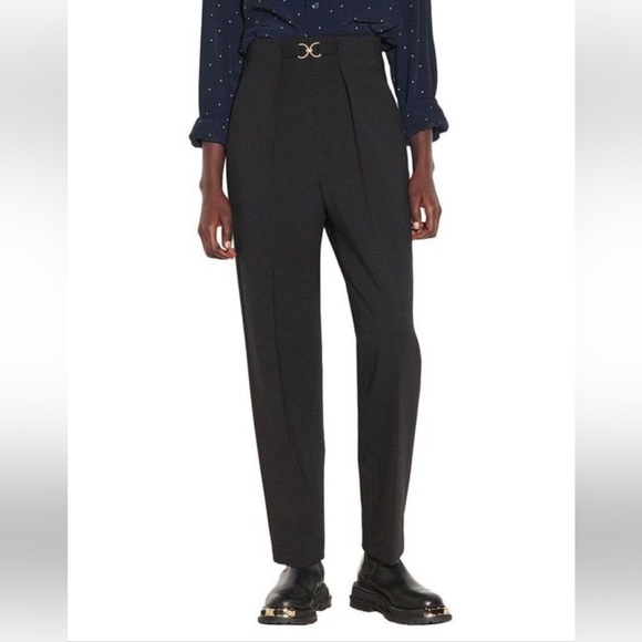 NWOT Sandro High-Waist Black Pants - Picture 1 of 7